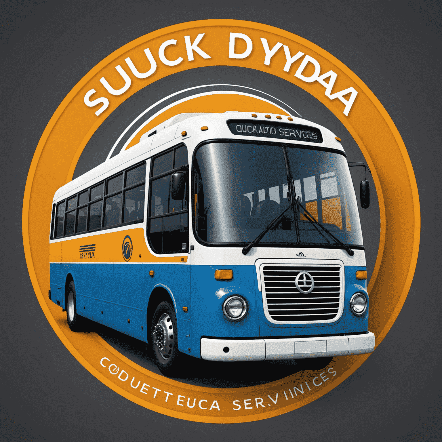 asfindaya_com logo featuring a stylized bus and car, representing quick auto services