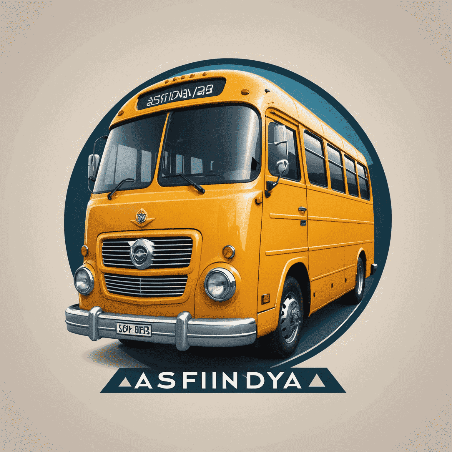 asfindaya_com logo featuring a stylized bus and car, representing quick auto services