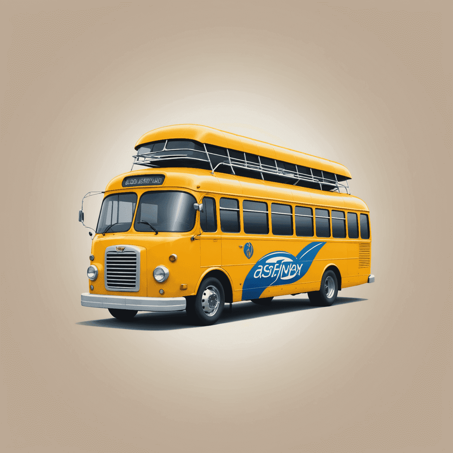 asfindaya_com logo featuring a stylized bus and car, representing quick auto services