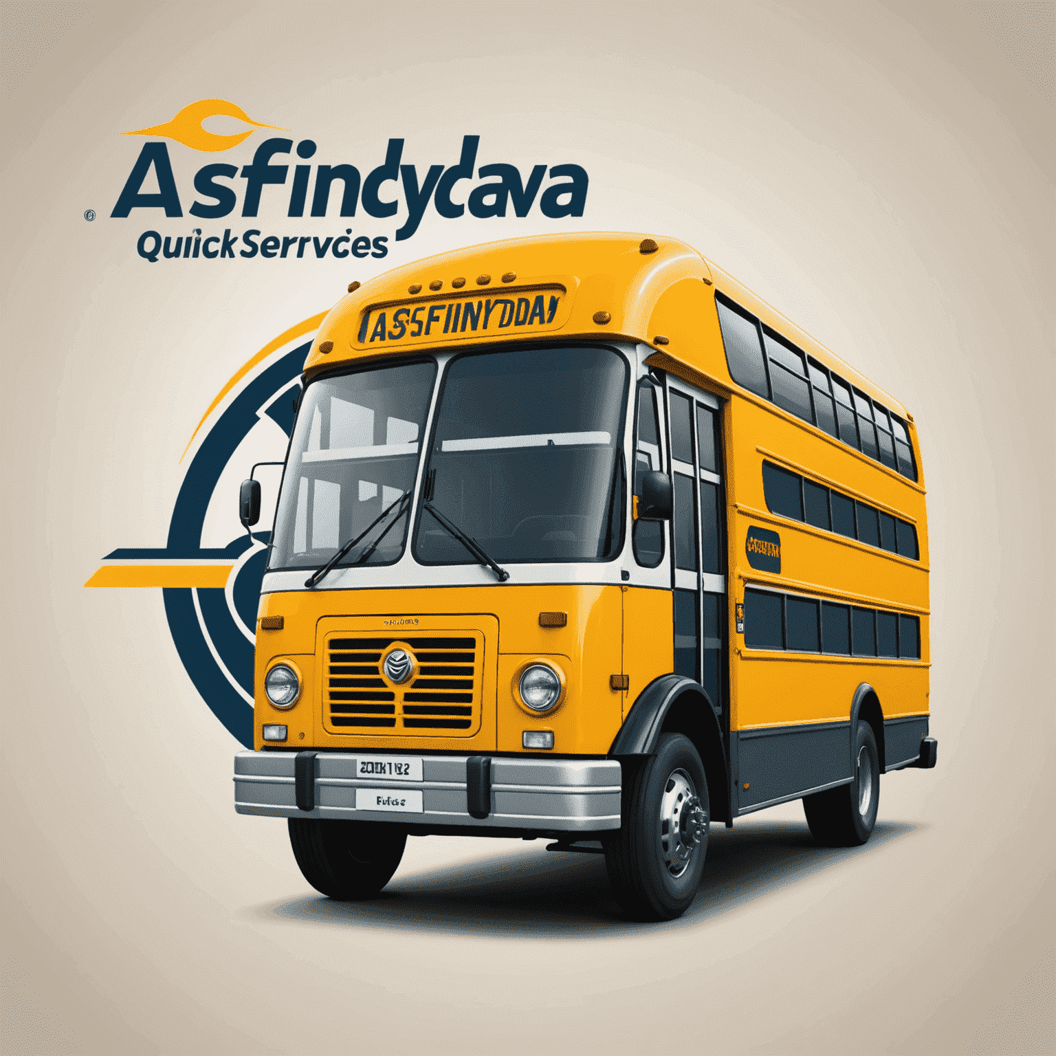 asfindaya_com logo featuring a stylized bus and car, representing quick auto services